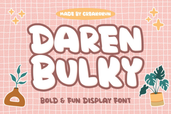 Daren Bulky: A Playful Display Font for Editorial Charm