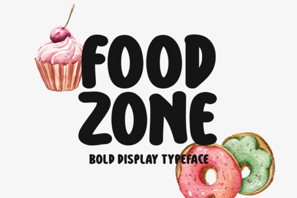Food Zone: A Friendly Display Font for Playful Branding