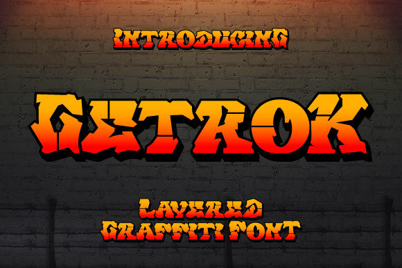 Getrok: A Wild-Style Display Font That Stops Scrolling