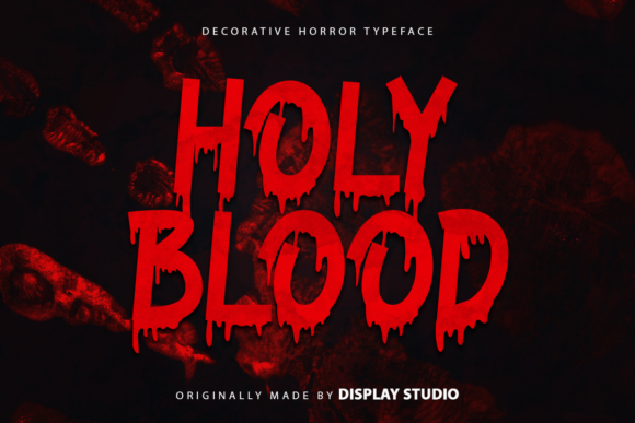 Holy Blood: A Bold Display Font for Hauntingly Good Craft Projects