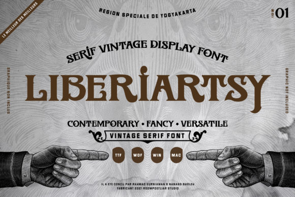 Liberiartsy: A Bold, Vintage Display Font for Real Business Brands