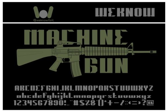 Machine Gun: A Bold Display Font for Digital Impact