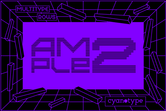 MultiType Rows Ample 2: A Pixel-Playful Display Font for Bold Brand Moments
