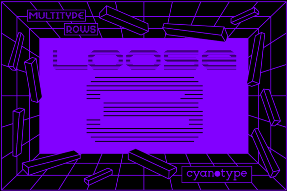 MultiType Rows Loose 3: A Pixel-Playful Display Font for Bold Digital Moments