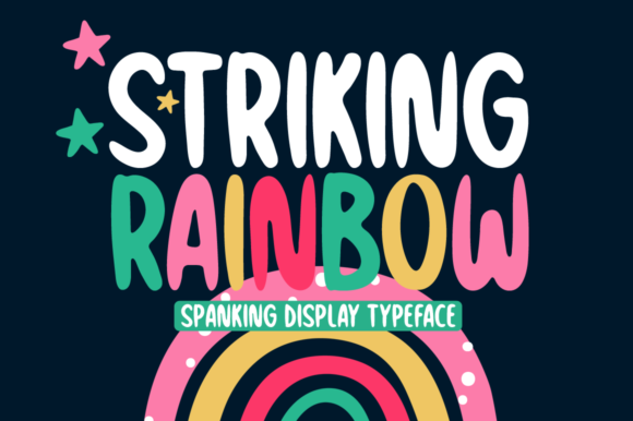 Striking Rainbow Font: Bold, Joyful & Perfect for Handmade Labels & Printables